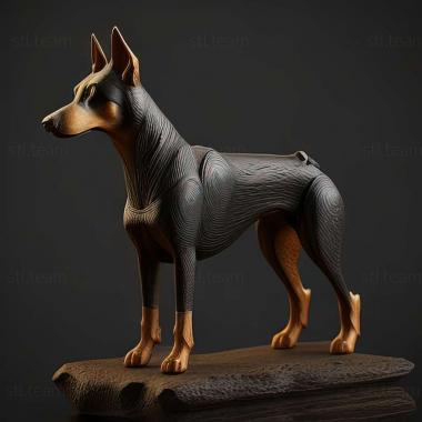 3D model Manchester Terrier dog (STL)